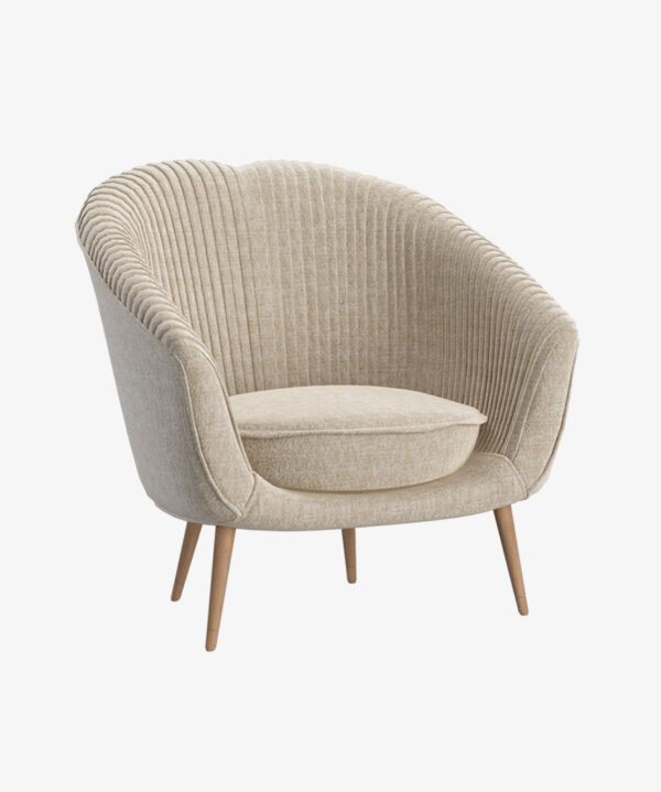 Modern Pleated Cocoon Armchair